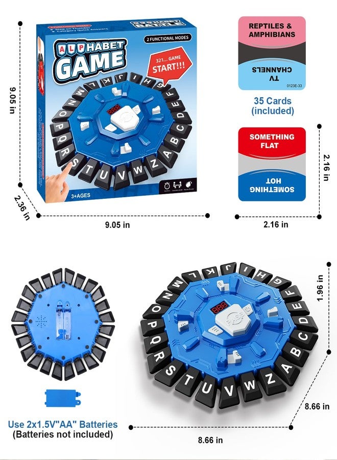 Humzo Word Game Family Board Games with Display Timer and 2 Modes, The Fast-Paced 24 Letters Pressing Games, Learning Word Game for Kids & Adults, 2-8 Players, 15-20 Minute Play Time - Image 5
